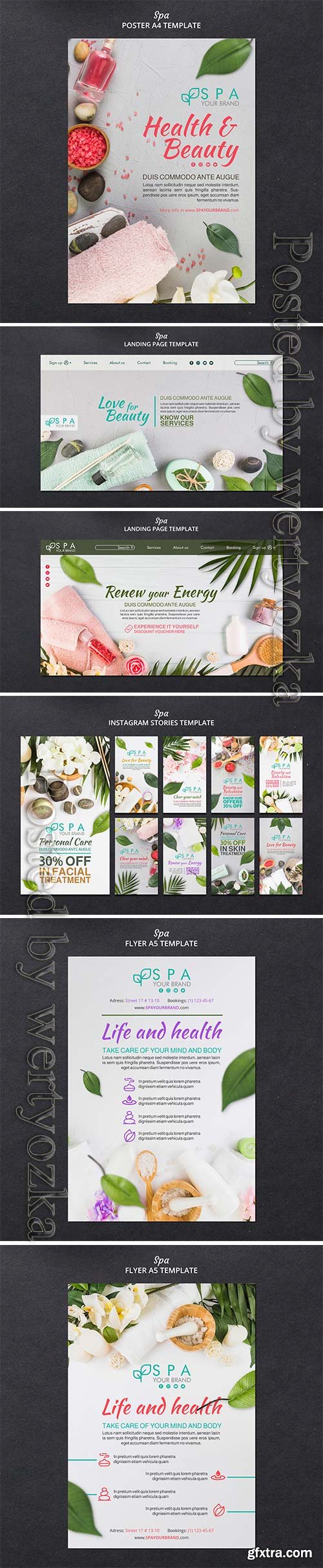 Spa concept flyer template