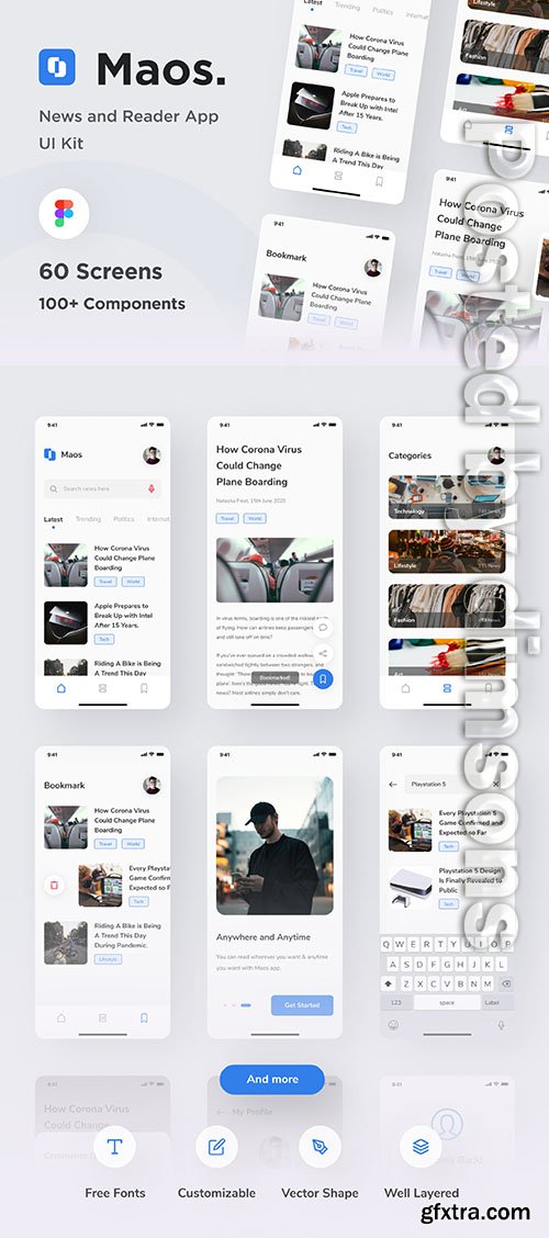 Maos - News And Reader App UI Kit