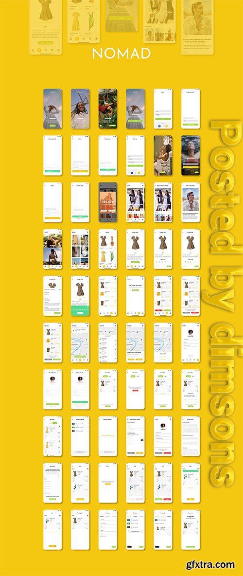 Nomad e-commerce app UI Kit