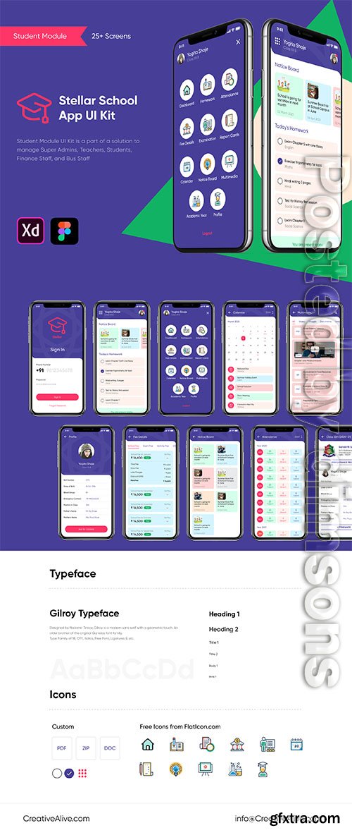 Stellar School App - Student UI Kit