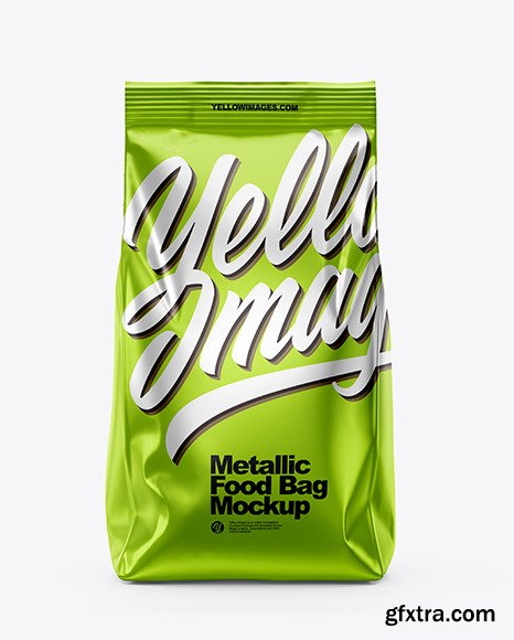 Metallic Food Bag Mockup 65847