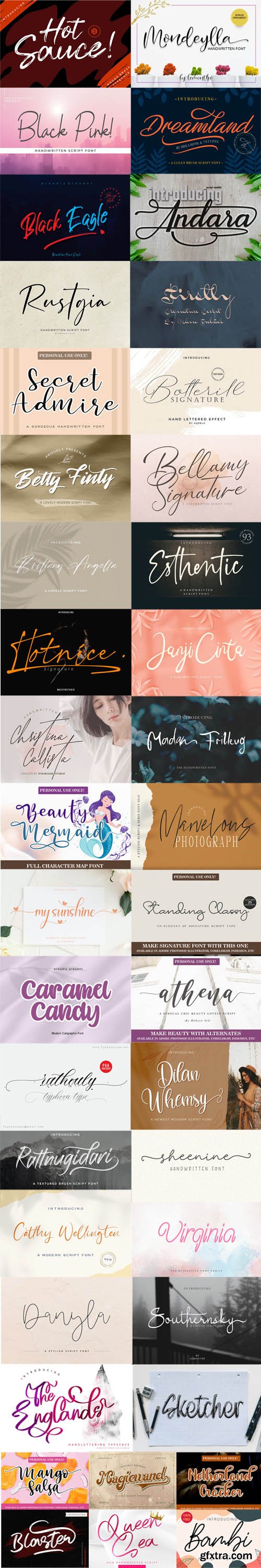 40 New Fonts 2020 Collection