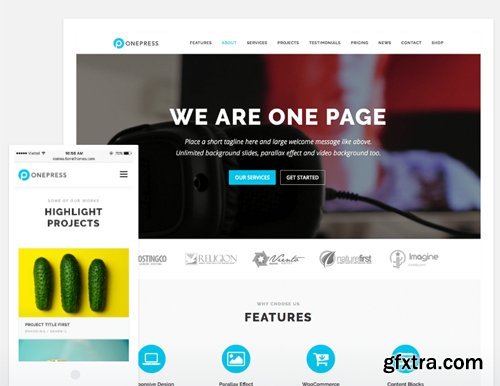 OnePress v2.2.5 - WordPress Theme + OnePress Plus v2.2.4 - FameThemes