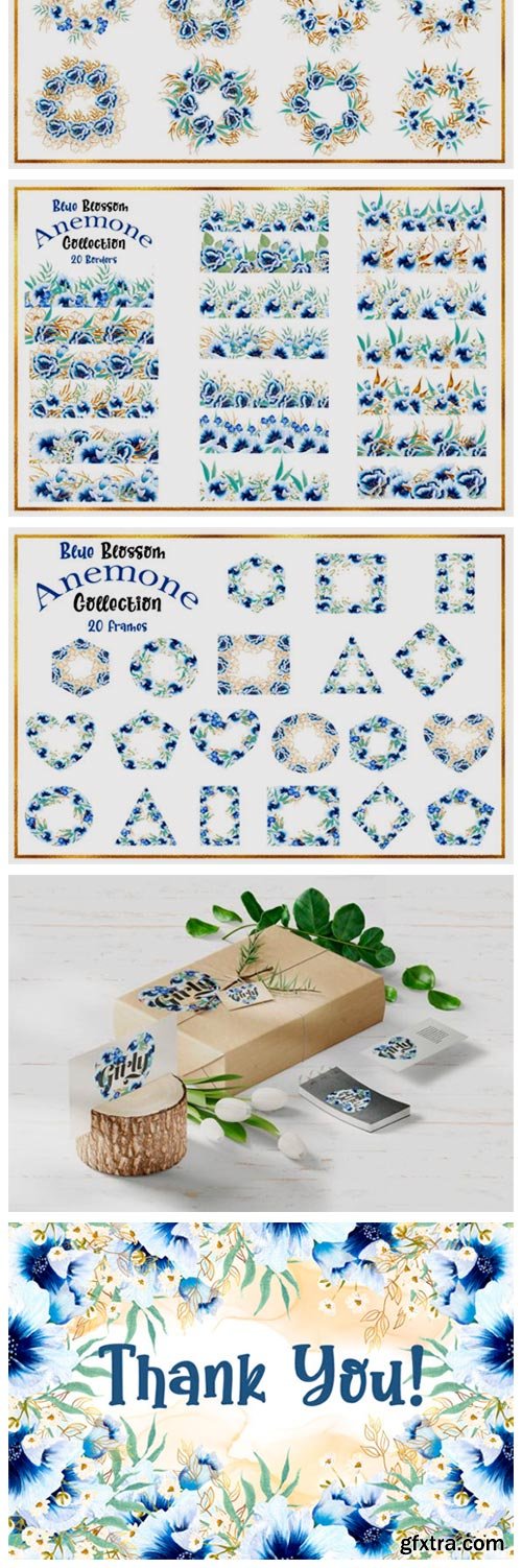 Blue Blossom Anemone Collection Font