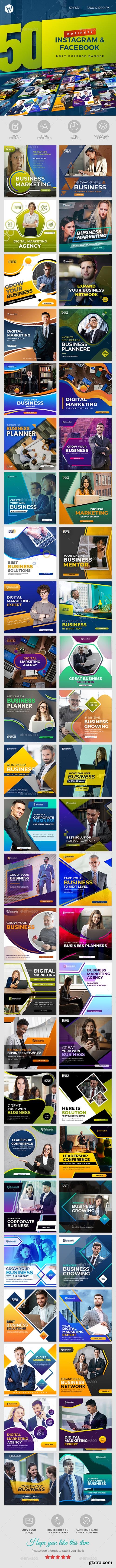 GraphicRiver - 50 Instagram &amp; Facebook Business Banners 28275342