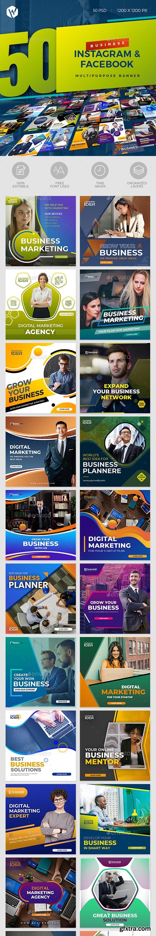 GraphicRiver - 50 Instagram &amp; Facebook Business Banners 28275342