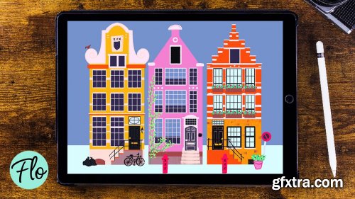  Fun and Easy Illustrations in Procreate - Creating Colorful Houses