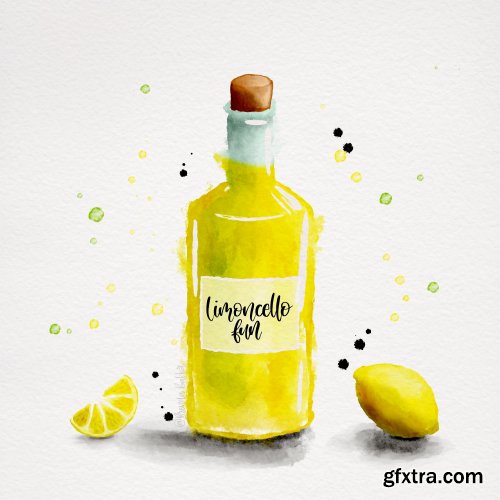  Creating a Painterly Watercolor Limoncello on your Ipad using Procreate