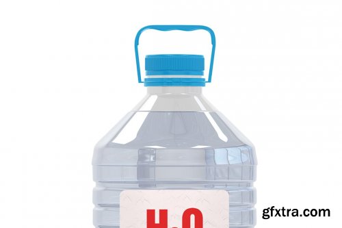 CreativeMarket - 5L Clear PET Water Bottle Mockup 5233909