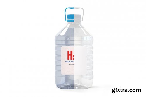 CreativeMarket - 5L Clear PET Water Bottle Mockup 5233909