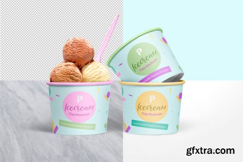 DesignCuts - Ice Cream Cup Mockups Set