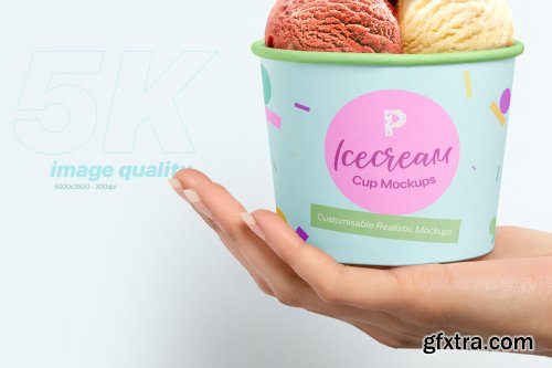 DesignCuts - Ice Cream Cup Mockups Set