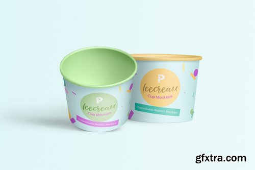 DesignCuts - Ice Cream Cup Mockups Set