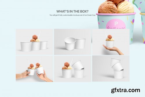 DesignCuts - Ice Cream Cup Mockups Set