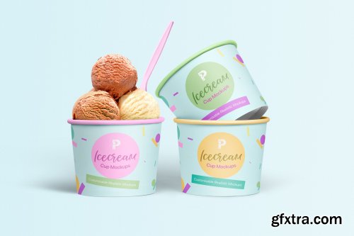 DesignCuts - Ice Cream Cup Mockups Set