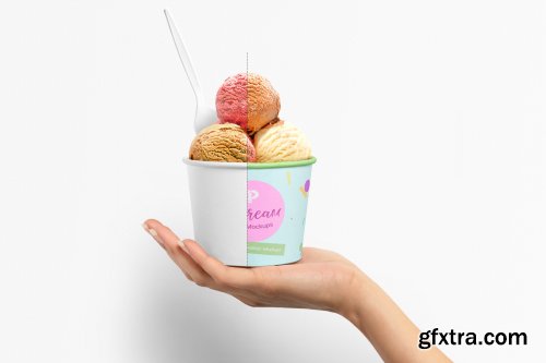 DesignCuts - Ice Cream Cup Mockups Set