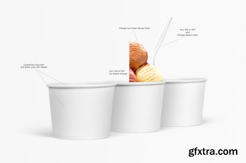 DesignCuts - Ice Cream Cup Mockups Set