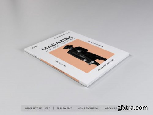 Realistic magazine mockup template