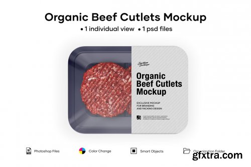 CreativeMarket - Organic Beef Cutlets Mockup 5242220