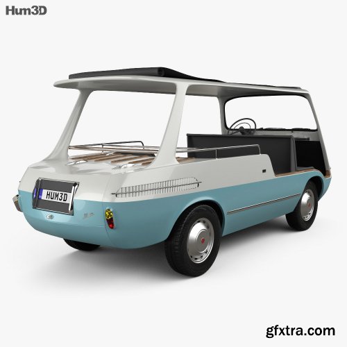 Fiat 600 Multipla Marinella 1958 3D model