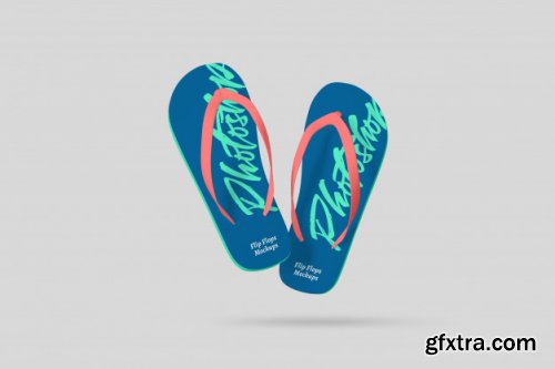 Realistic flip flops mockup