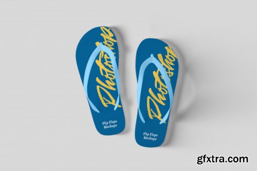 Realistic flip flops mockup