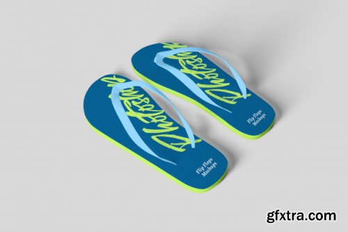 Realistic flip flops mockup