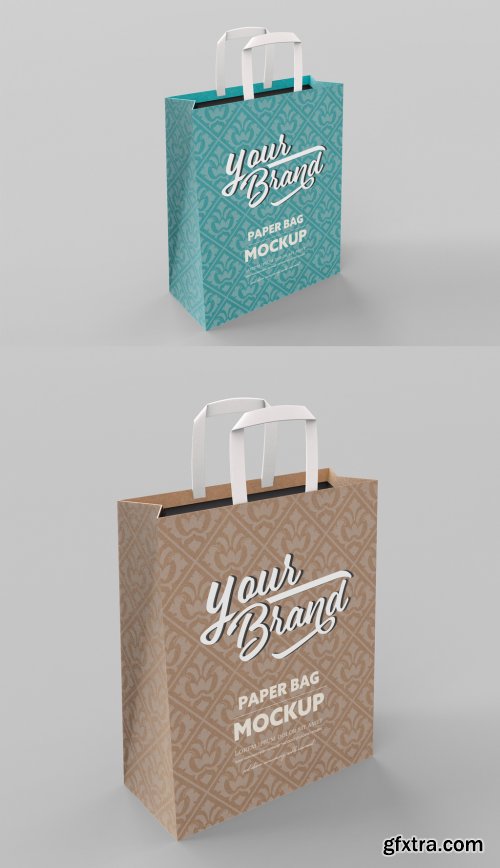 Kraft Paper Shopping Bag Mockup 369283892