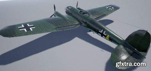 Heinkel 111 VR / AR / low-poly 3d model