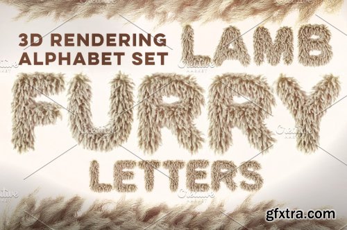 Lamb Furry Letters Pack