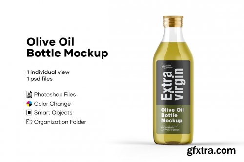 CreativeMarket - Olive Oil Bottle Mockup 5276739