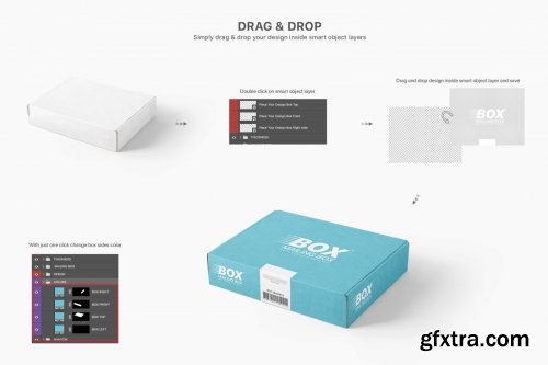 Download Mailing Box Mockups Set Gfxtra