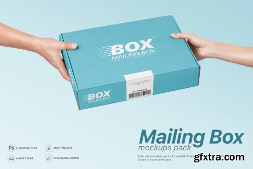 Mailing Box Mockups Set