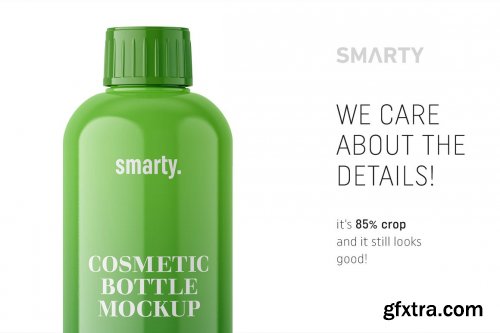 CreativeMarket - Glossy cosmetic bottle mockup 4817561