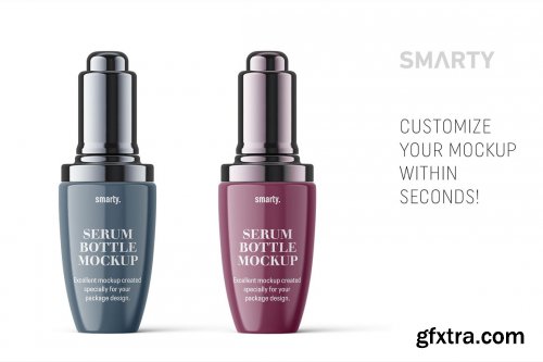 CreativeMarket - Glossy serum bottle mockup 4817504