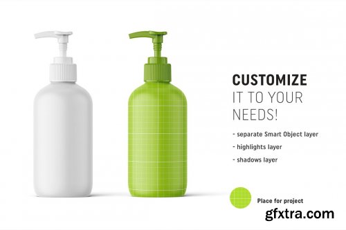 CreativeMarket - Matt cosmetic bottle mockup 4817473