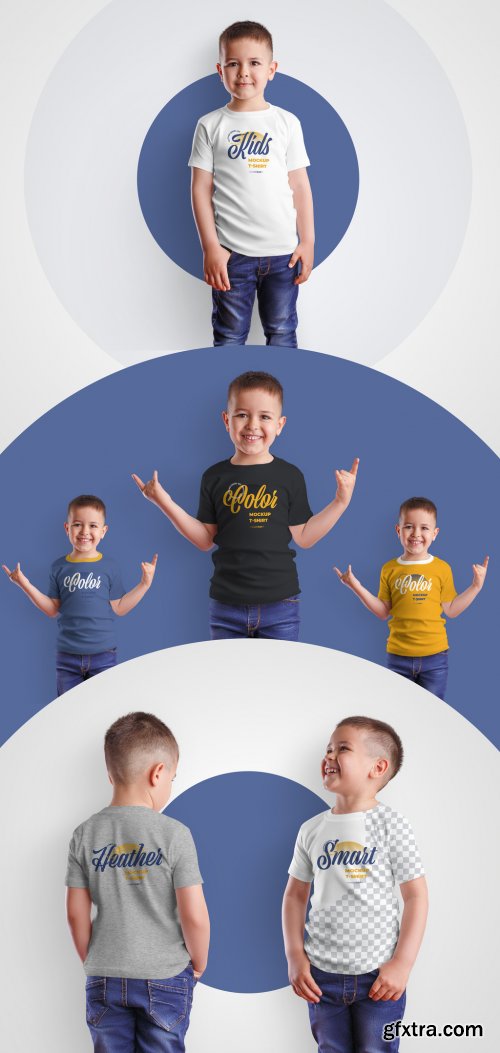 4 Kids T-Shirt Mockups for Boys 370583319