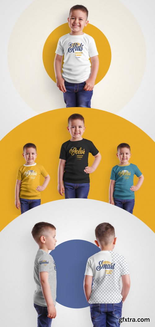 4 Kids T-Shirt Mockups for Boys 370583309