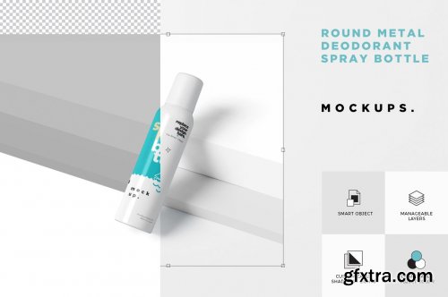 CreativeMarket - Metal Deodorant Spray Bottle Mockups 4711343