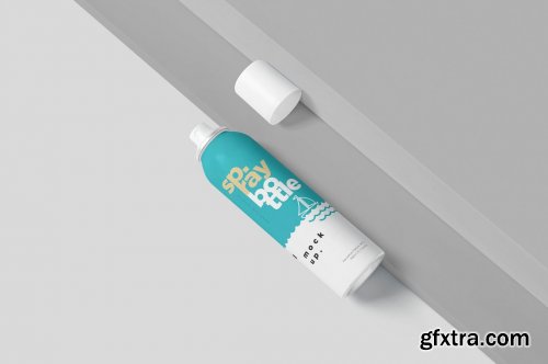 CreativeMarket - Metal Deodorant Spray Bottle Mockups 4711343