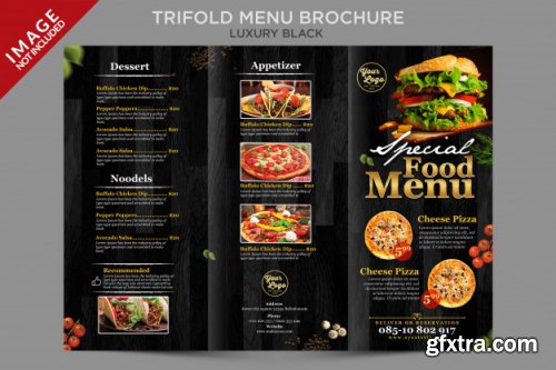 Luxury social media stories bifold menu template