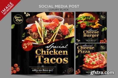 Luxury social media stories bifold menu template