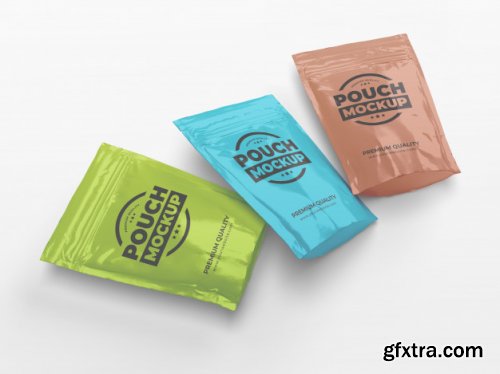 Food pouch packaging mockup