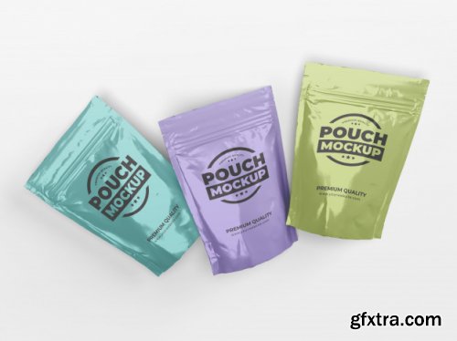 Food pouch packaging mockup