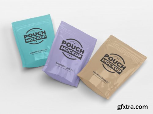 Food pouch packaging mockup