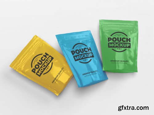 Food pouch packaging mockup