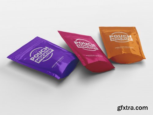 Food pouch packaging mockup