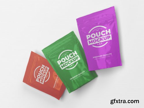 Food pouch packaging mockup