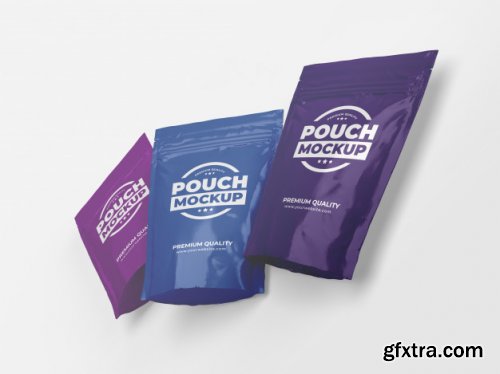 Food pouch packaging mockup