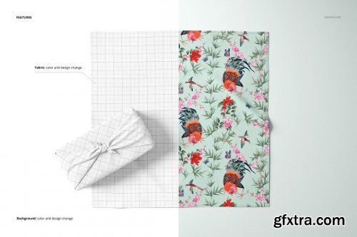 CreativeMarket - Furoshiki Fabric Wrap Mockup Set 5278401